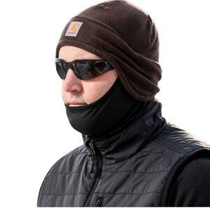 Carhartt Men's Fleece 2-in-1 Headwear Brown Black One Size A202
